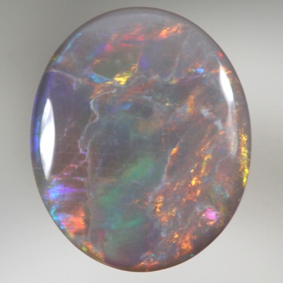 SOLID SEMI BLACK OPAL Bright red and orange fire 